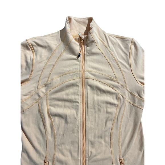 Lululemon Jacket Women Sz 10 Pale Orange Define Full Zip Mock Neck Athleisure - Picture 3 of 16